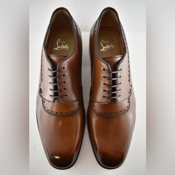 Christian Louboutin Sartoby Flat Brown Leather Dress Oxford Derby Loafer 45 12 main image 15
